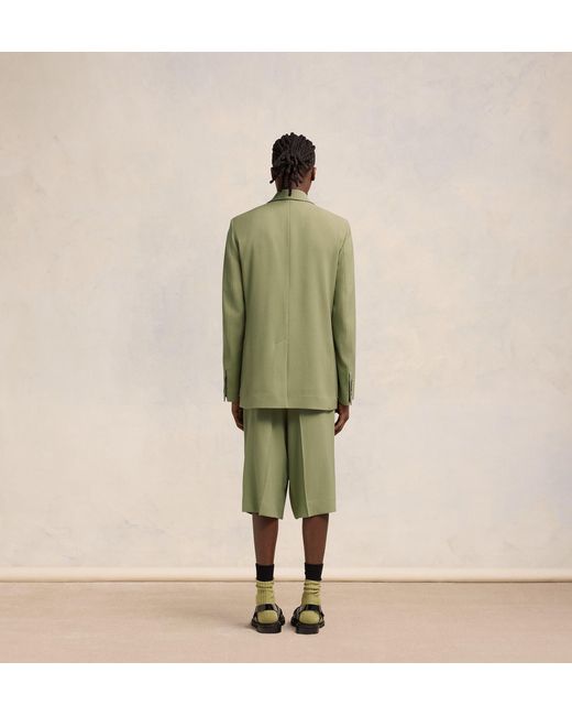 AMI Green Ami Double-Breasted Blazer for men