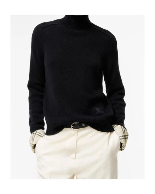 Burberry Black Cashmere Turtleneck Sweater