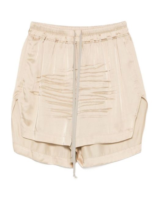 Rick Owens Natural Side-Slits Shorts