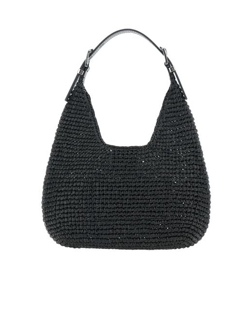 MICHAEL Michael Kors Black Logo Patch Hobo Bag