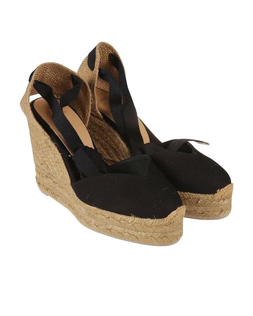 Castaner Black Chiara Wedge Sandals