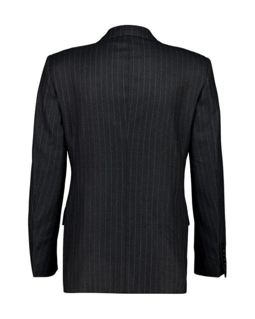 Tom Ford Black Pinstripe Single-Breasted Blazer for men
