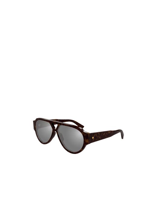 Bottega Veneta Metallic Eyewear Aviator Frame Sunglasses for men