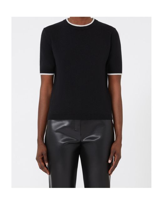 Max Mara Black Round-Neck Top