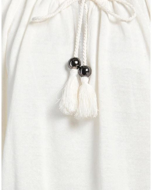 Max Mara White Solid-Colored Knitwear