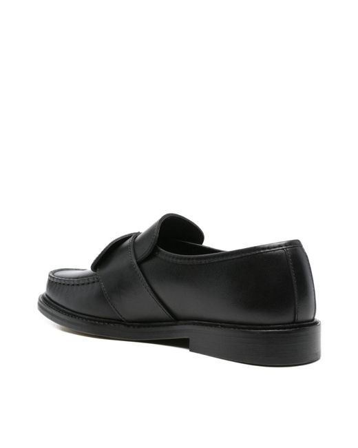 Moschino Black Round Toe Loafers