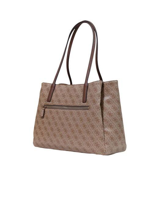 Guess Brown Patterned Handbag