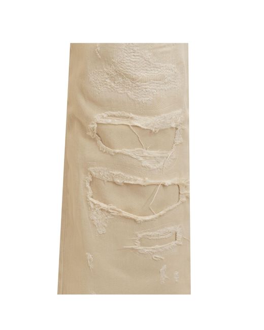 Heron Preston Natural Straight-Leg Logo Patch Distressed Jeans for men