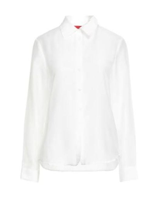 MAX&Co. White Solid Colour Shirts Blouses