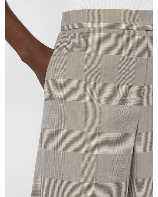 Max Mara Gray Glen Plaid Wool Trousers