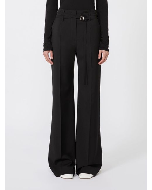 Sportmax Black Belted Tailored Trousers