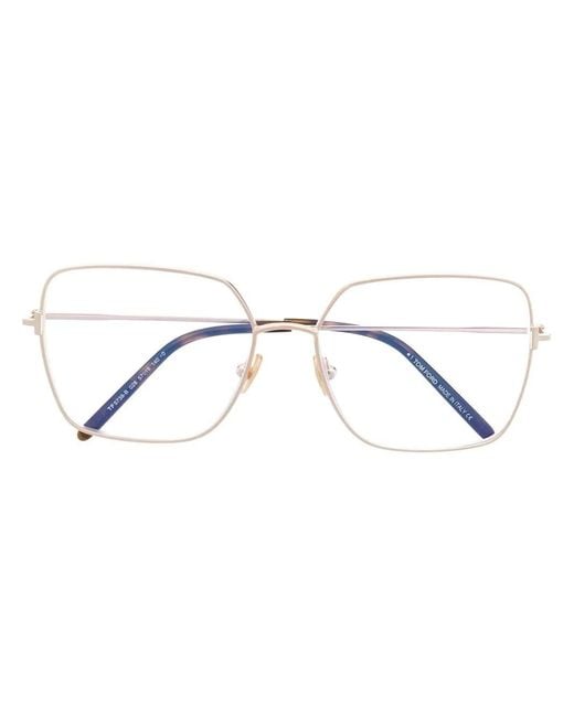 Tom Ford White Eyewear Square Frame Glasses