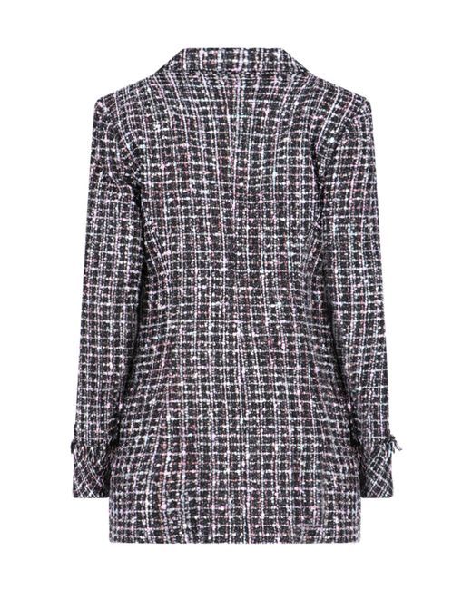 Balmain Black Single Breasted Tweed Jacket