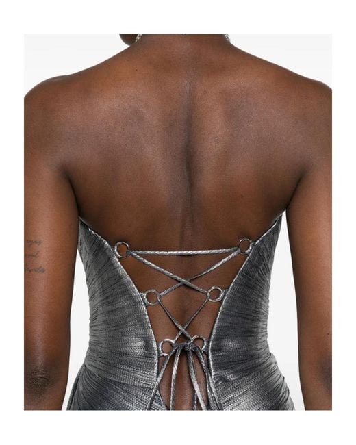 Maria Lucia Hohan Gray Off Shoulder Dress