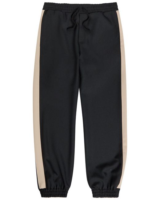 Valentino Black Jersey-Twill Track Pants for men