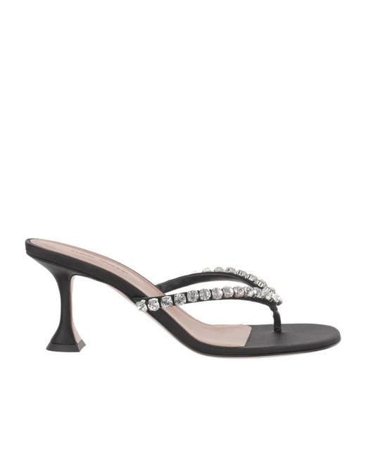 AMINA MUADDI White Gigi Satin Sandals