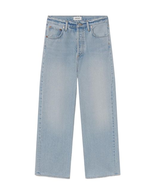 Agolde Blue Ren 32 High-Rise Wide-Leg Jeans