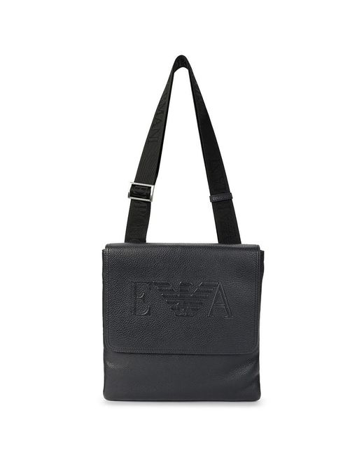 Emporio Armani Black Logo Details Cross-Body Bag for men