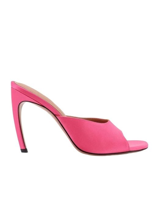 The Attico Pink Betta Rounded-Toe Sandals