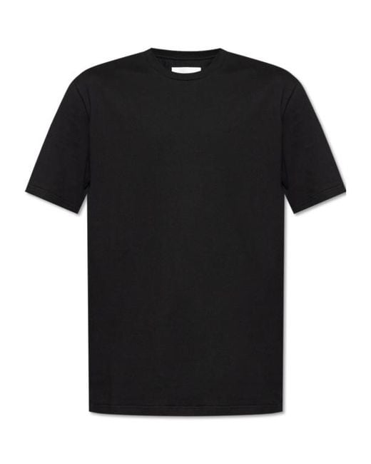 Jil Sander Black Logo-Printed Crewneck T-Shirt for men