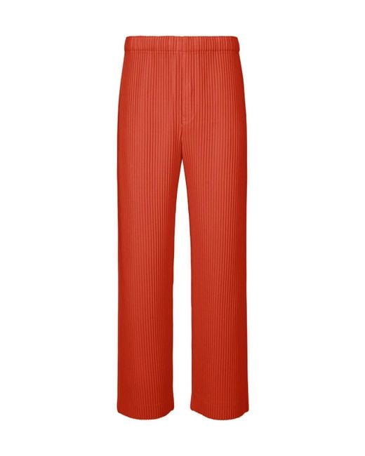 Homme Plissé Issey Miyake Red Homme Plissé Issey Miyake Monthly Colors September Pants for men