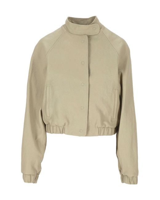 Paloma Wool Natural Casual Jacket With An Elasticated Waist