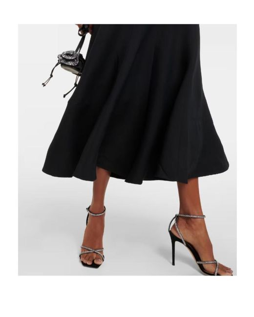 Roland Mouret Black Off-The-Shoulder Midi Dress