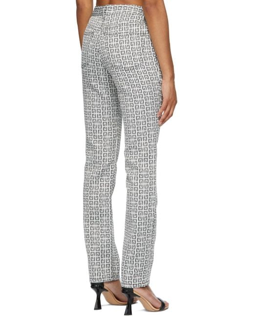 Givenchy Gray 4G Motif Pants