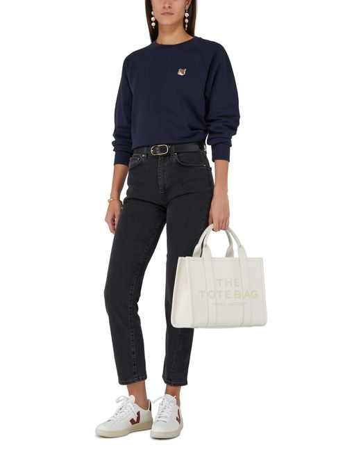 Marc Jacobs White Logo Medium Tote Shoulder Bag