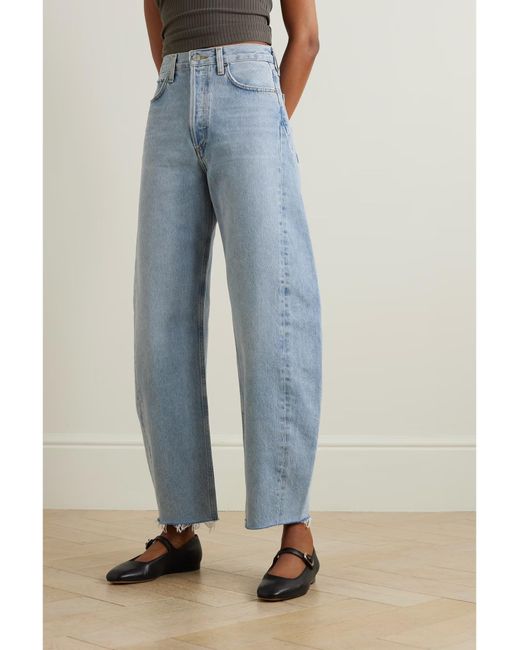 Agolde Blue High Waist Denim Trousers
