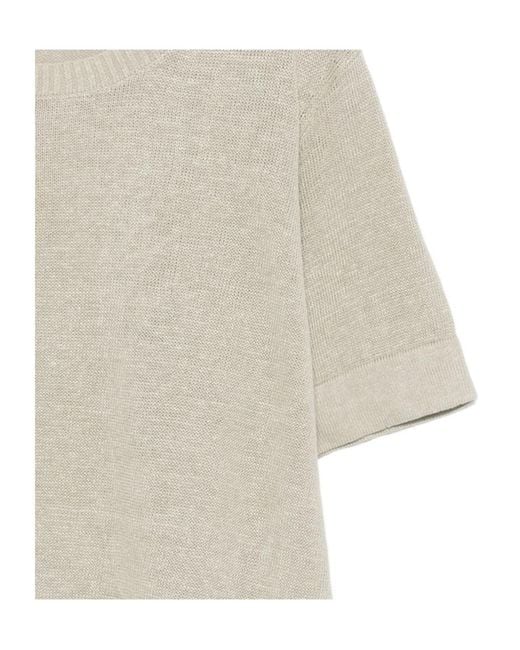 Seventy White Ribbed Knit Top