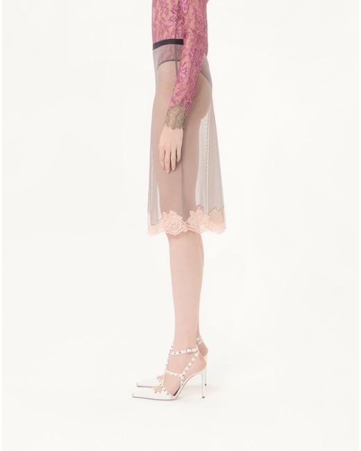 Valentino Brown Tulle Skirt