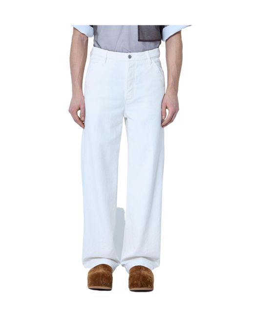 Dries Van Noten Blue Loose Fit Pants for men
