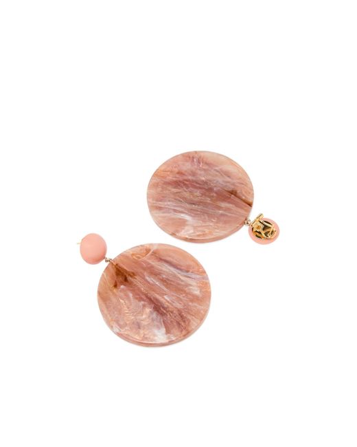 Emporio Armani Pink Marble-Effect Drop Earrings