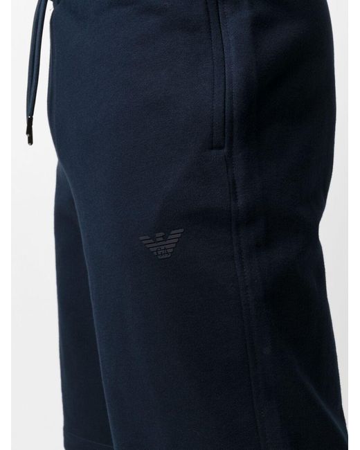Emporio Armani Blue Drawstring Track Pants for men