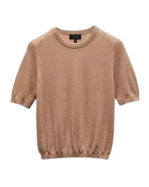 Rag & Bone Natural Adeline Lightweight Cashmere Tee