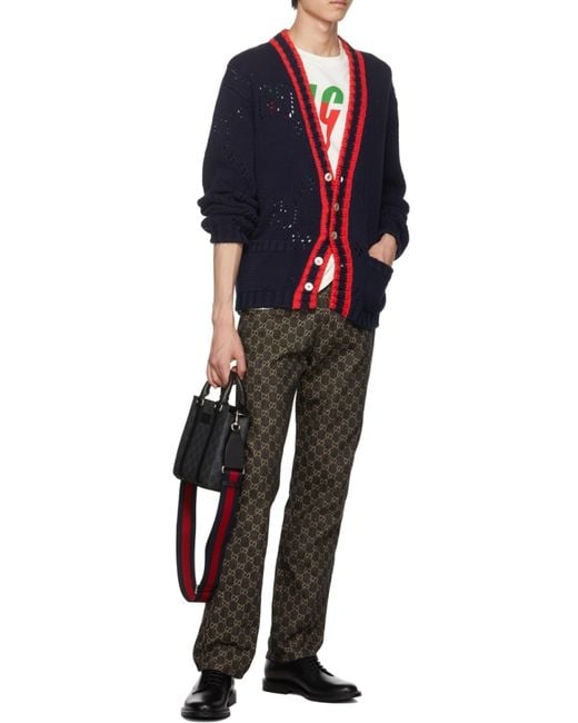 Gucci Black Gg Supreme Tote Bag for men