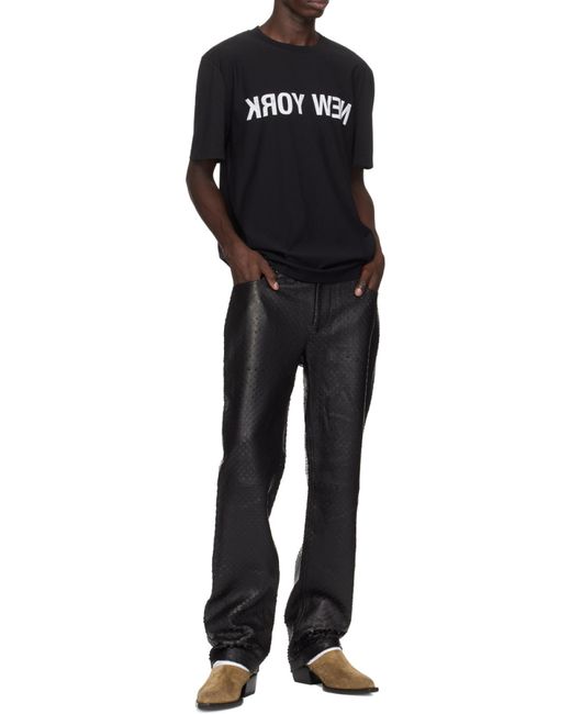 Helmut Lang Black New York Seatbelt T-Shirt for men