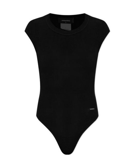 DSquared² Black Short-Sleeved Bodysuit