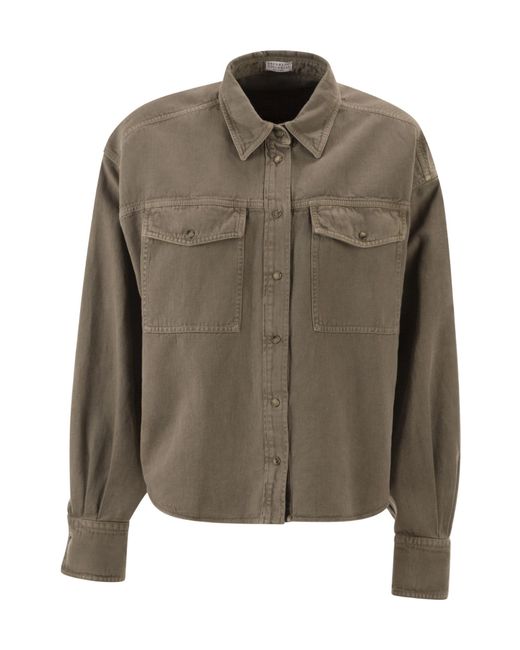 Brunello Cucinelli Green Shirt