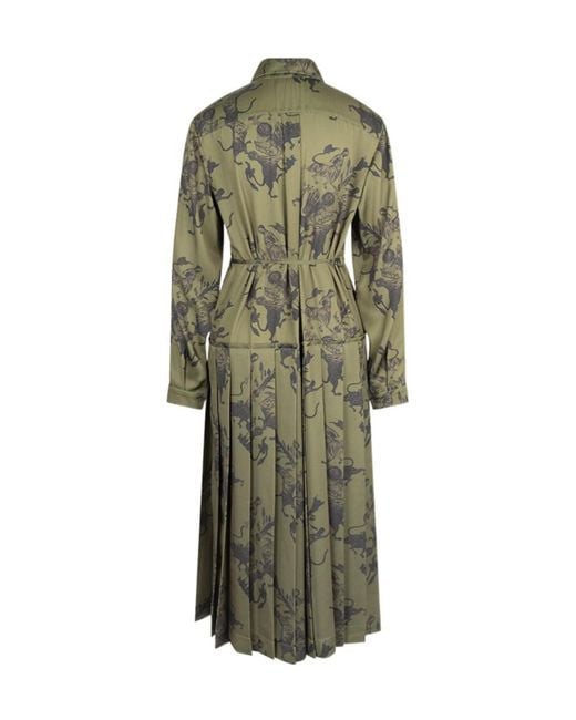Fabiana Filippi Green Long-Sleeved Dress