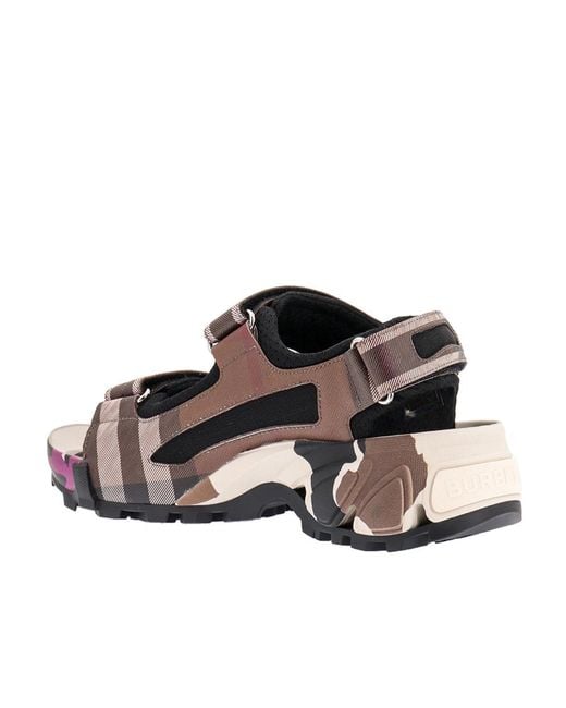 Burberry Multicolor Arthur Check-Pattern Sandals