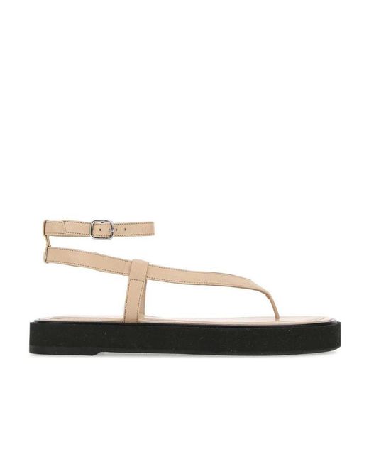 By Far White Cece Flatform Sandals