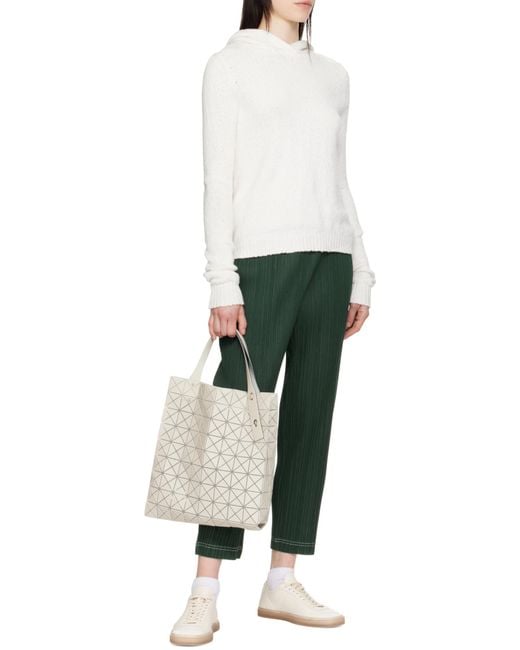 Issey Miyake White Bao Bao Tote Bag for men