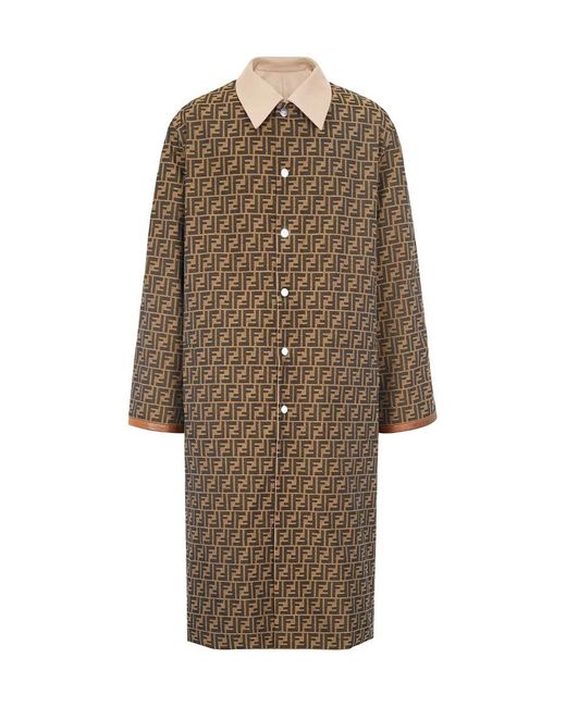 Fendi Natural Single-Breasted Coats for men