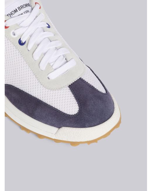 Thom Browne Blue Tech Runner Lace-Up Sneakers for men