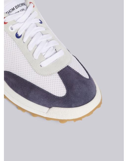 Thom Browne Blue Tech Runner Lace-Up Sneakers for men
