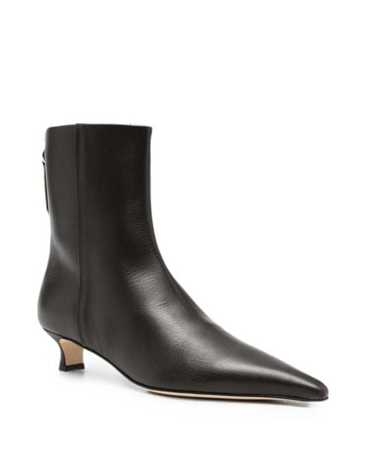 Aeyde Black Pointed-Toe Ankle Boots