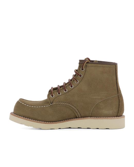Red Wing Brown Round-Headed Short Boots for men
