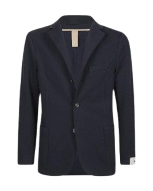 Eleventy Blue Cotton Blazer for men
